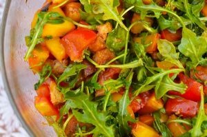 Peach Panzella Salad | California Olive Ranch