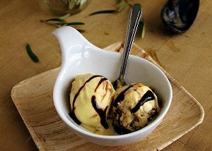 Olive Oil Gelato with Balsamic Swirl | California Olive Ranch
