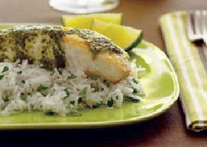 Alaska Halibut with Chimichurri Sauce | California Olive Ranch