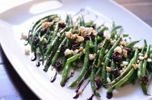 Green Bean and Smoked Goat Cheese Salad with Dried Cherries and Toasted Pine Nuts | California Olive
