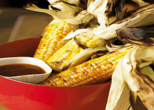 Charred Corn on the Cob with Grilled Tomato Oil | California Olive Ranch