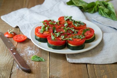 Zucchini Salad with Tomato and Basil | California Olive Ranch