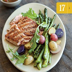 Grilled Salmon, Potato & Asparagus Salad | California Olive Ranch