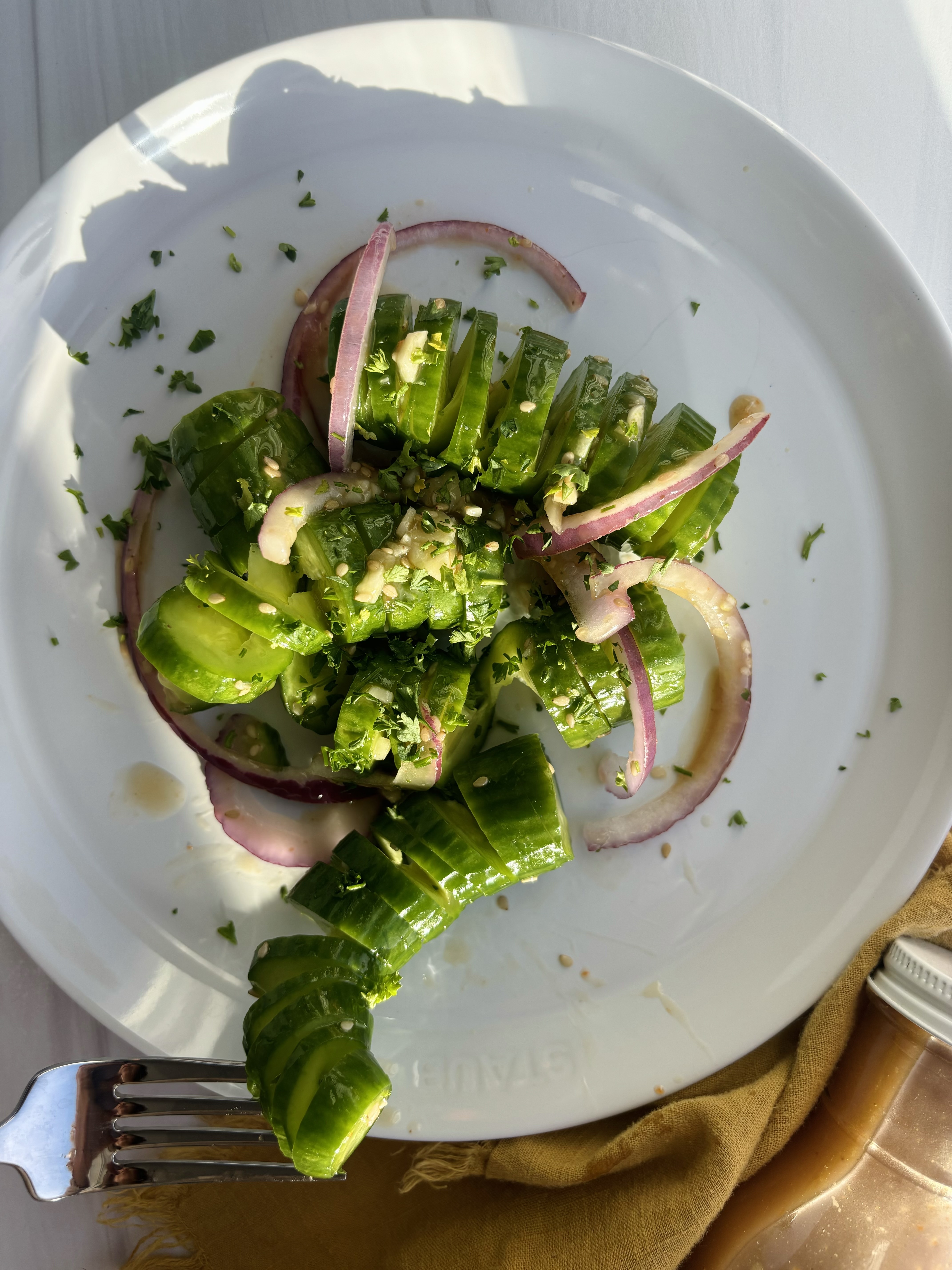 Carrot Miso Spiral Cucumber Salad | California Olive Ranch