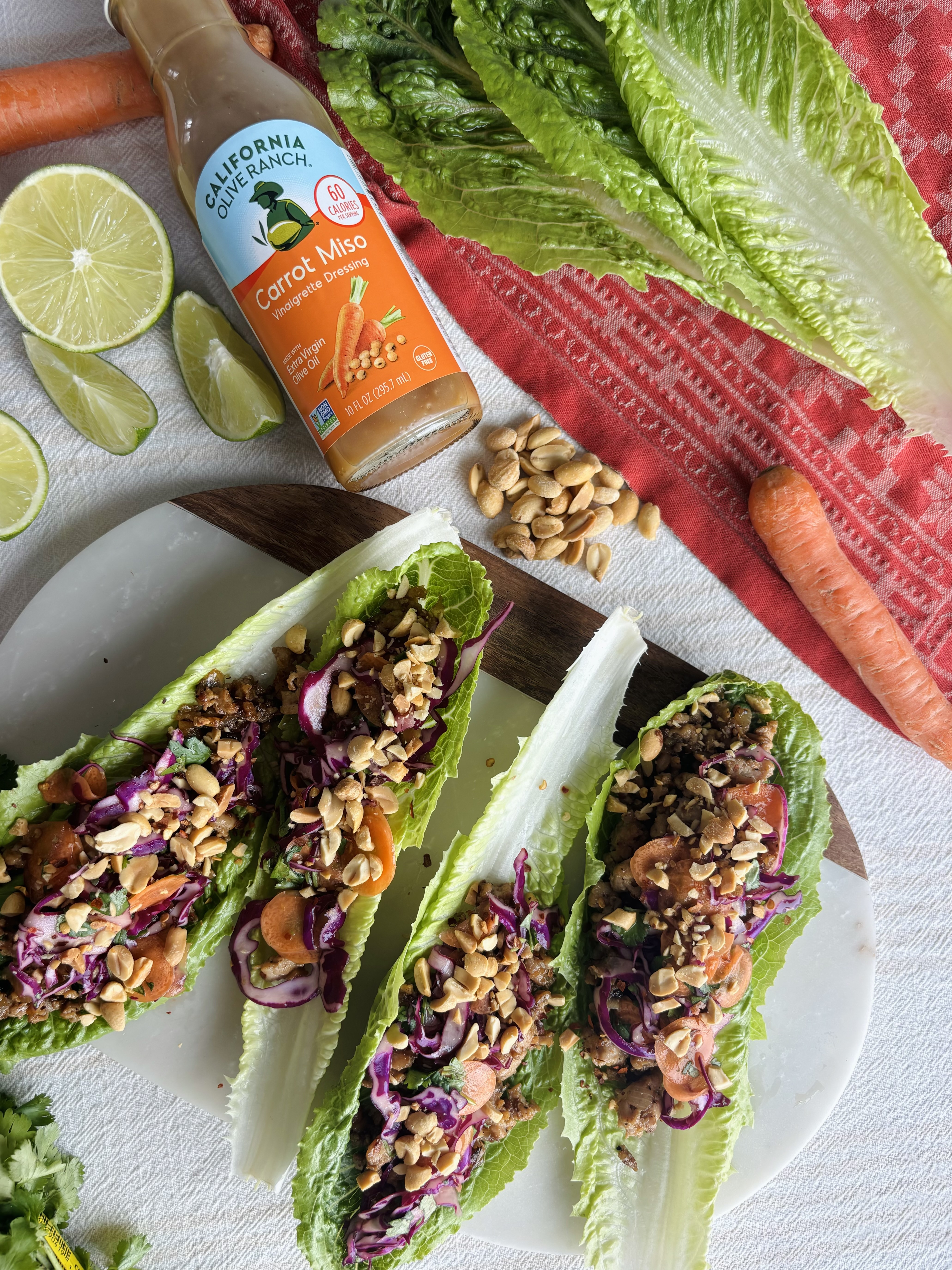 Chicken & Spring Slaw Lettuce Cups | California Olive Ranch