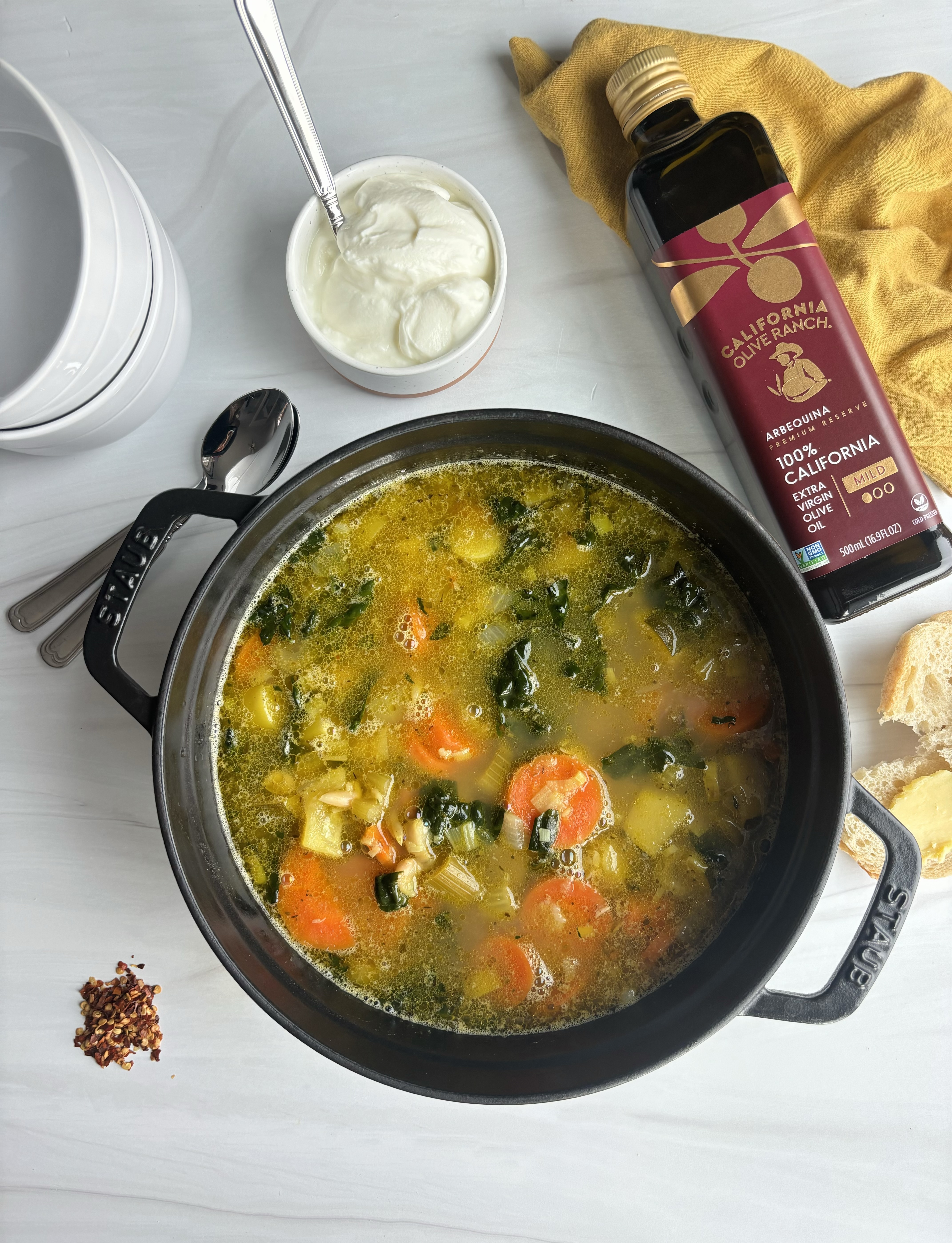 White Bean, Leek and Kale Soup | California Olive Ranch
