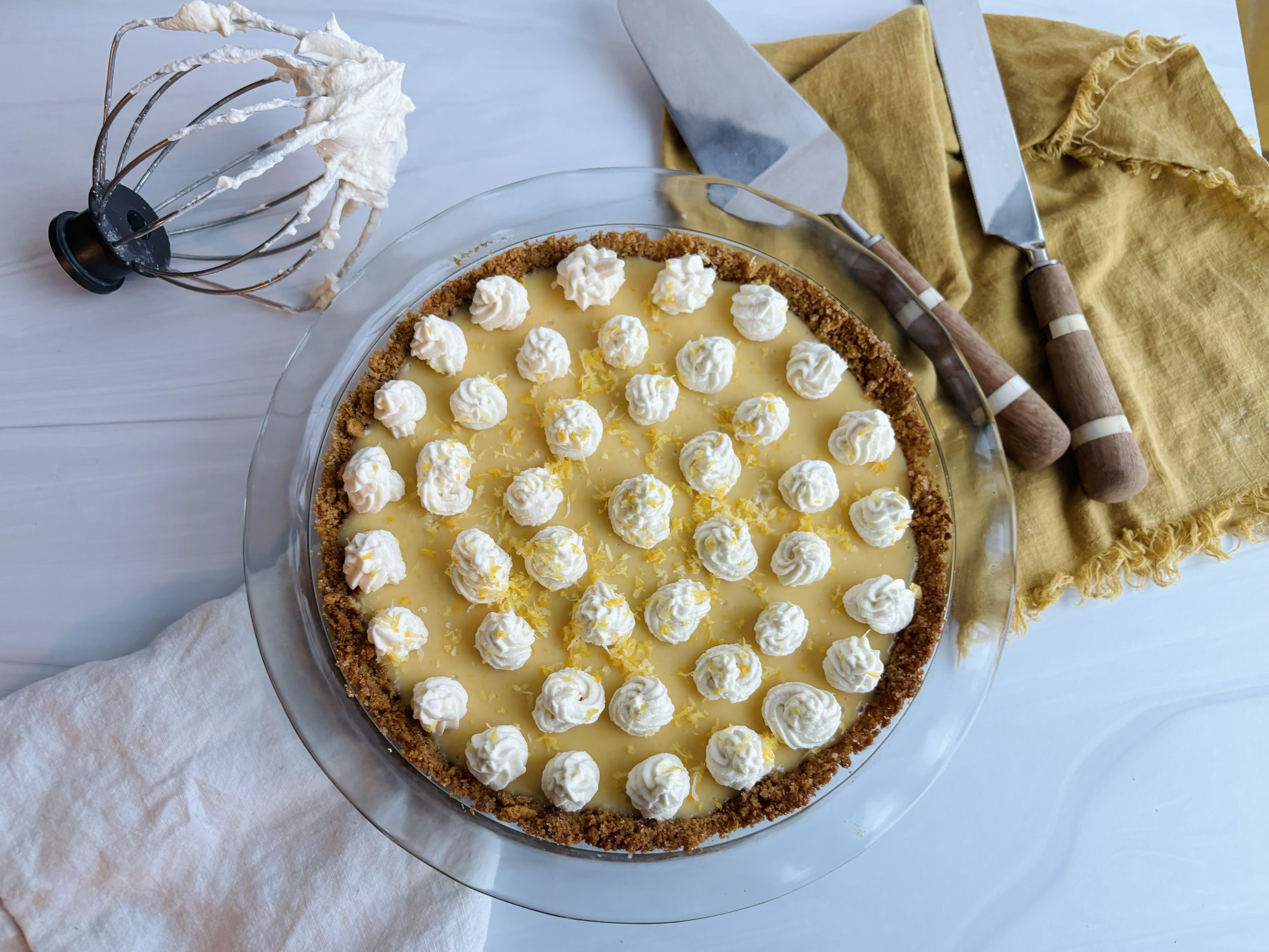 Meyer Lemon Pie With Arbequina EVOO Whipped Cream | California Olive Ranch