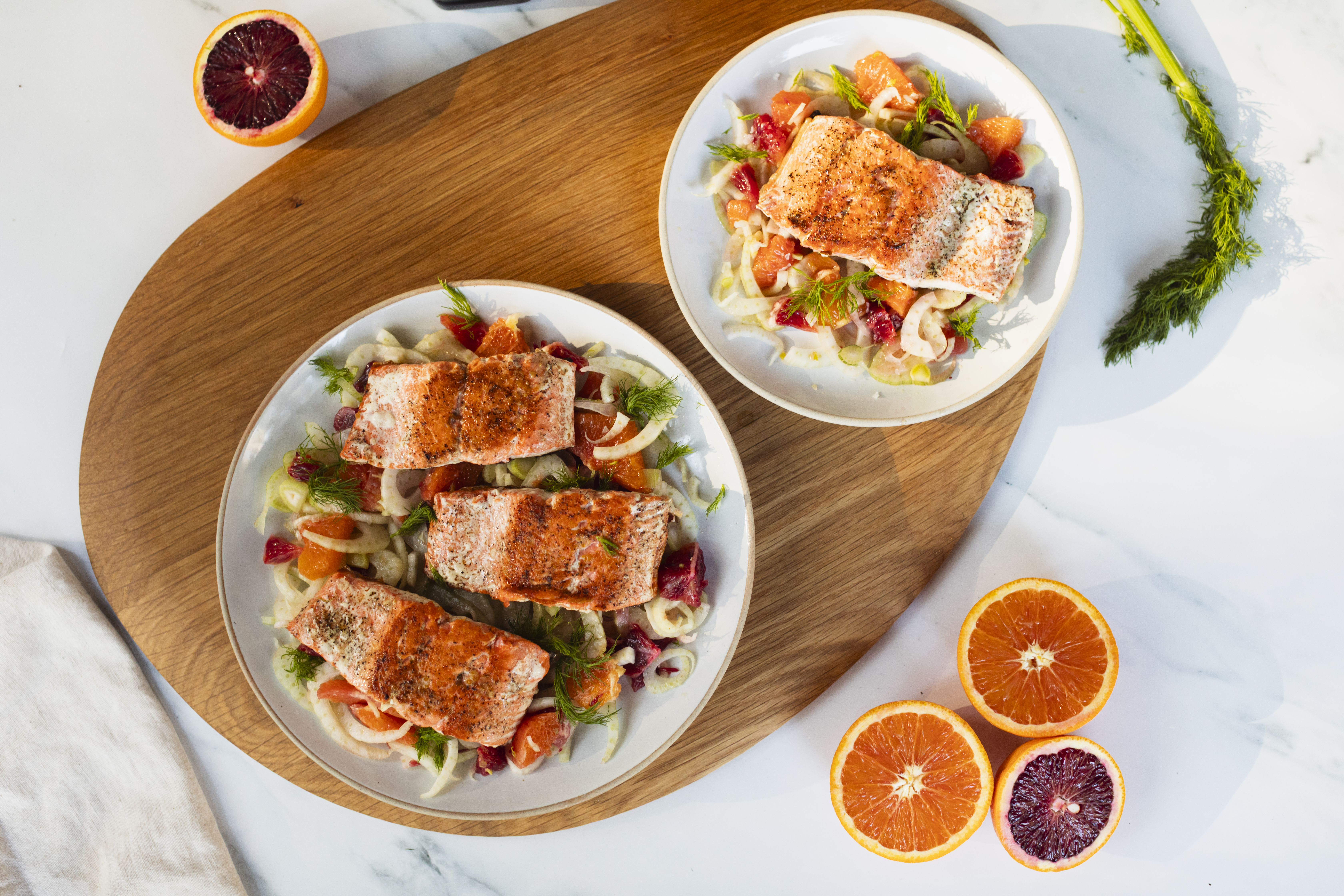 Seared Salmon with Olive Oil, Citrus & Fennel | California Olive Ranch