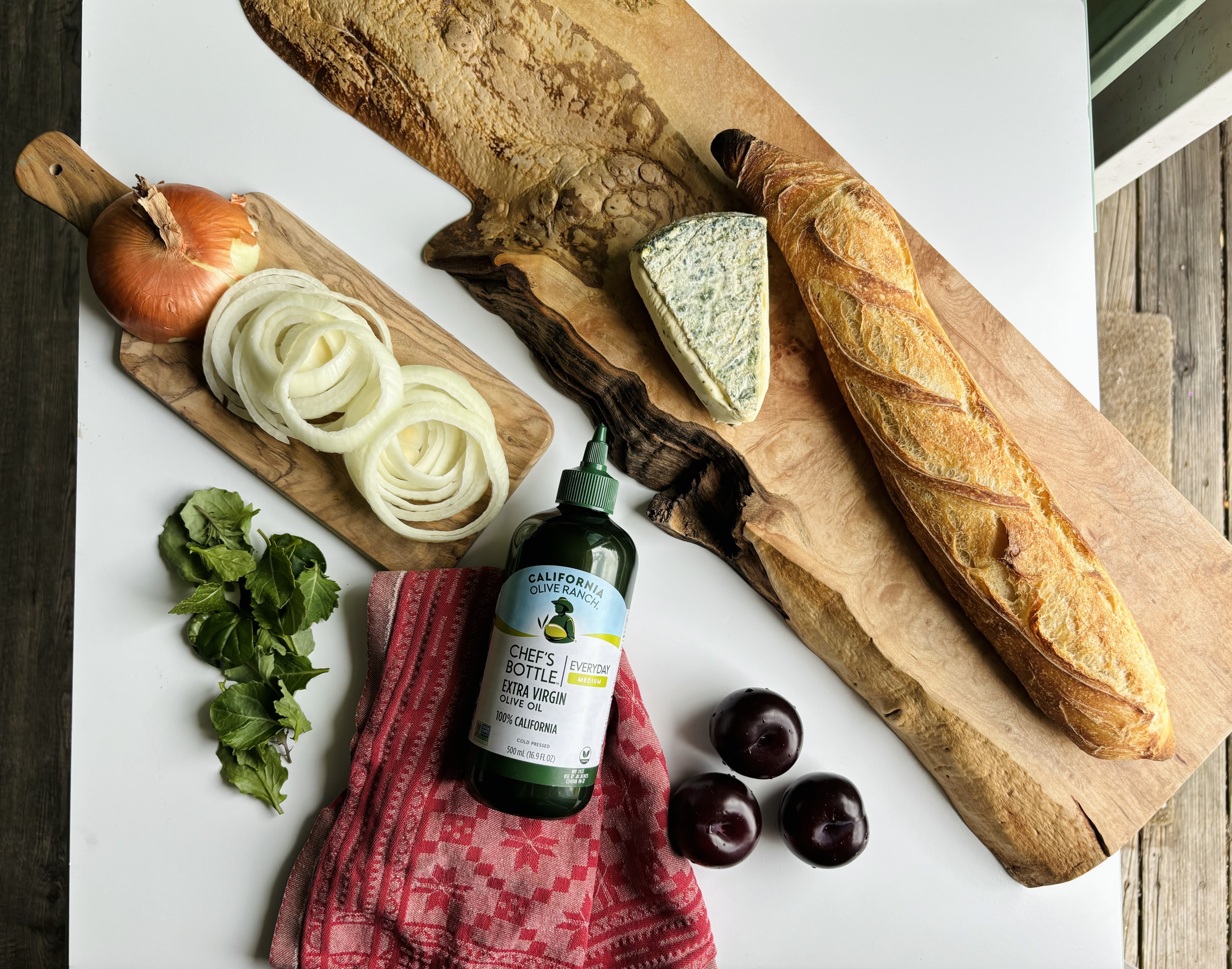 Caramelized Plum & Herby Brie Crostini | California Olive Ranch