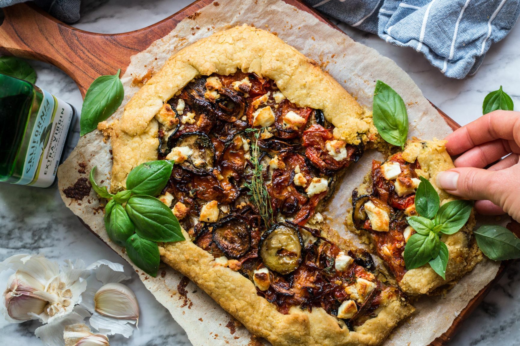 Vegetable and Goat Cheese Galette | California Olive Ranch