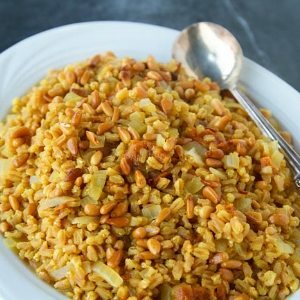 Saffron Farro with Apricots and Pine Nuts | California Olive Ranch