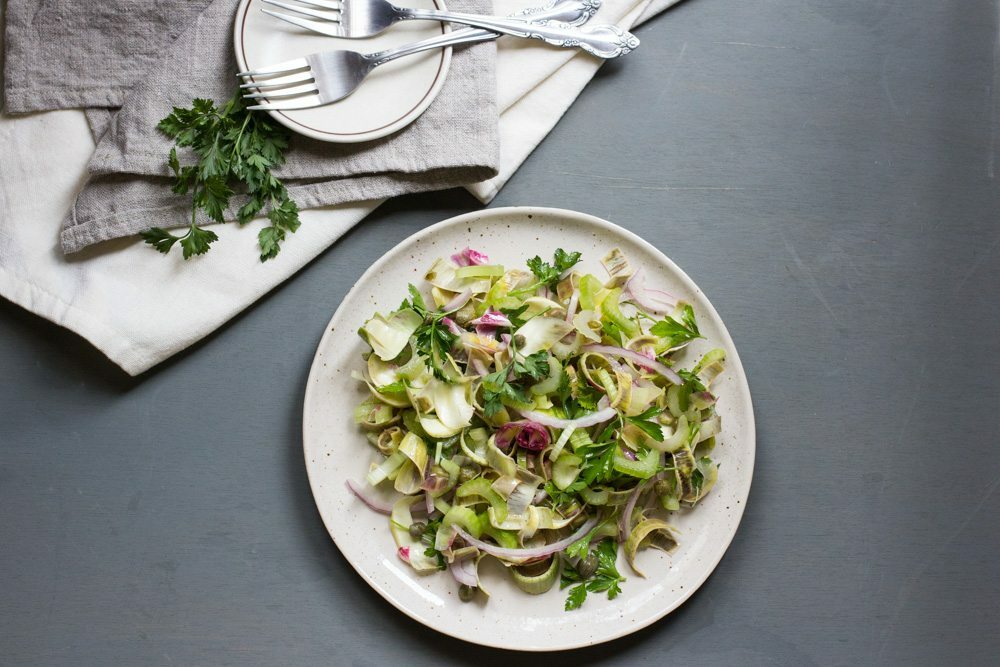Baby Artichoke, Parsley, and Celery Salad | California Olive Ranch
