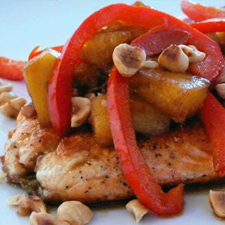 Salmon with Hazelnuts and Pineapple | California Olive Ranch