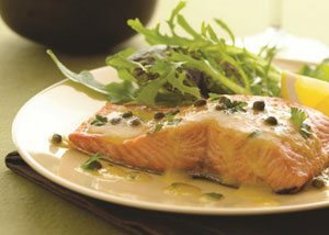 Alaska Salmon with Champagne Caper Vinaigrette | California Olive Ranch